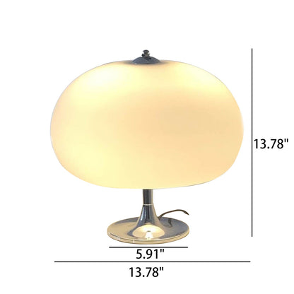 Modern Creamy White Ball Shade 3-Light Table Lamp