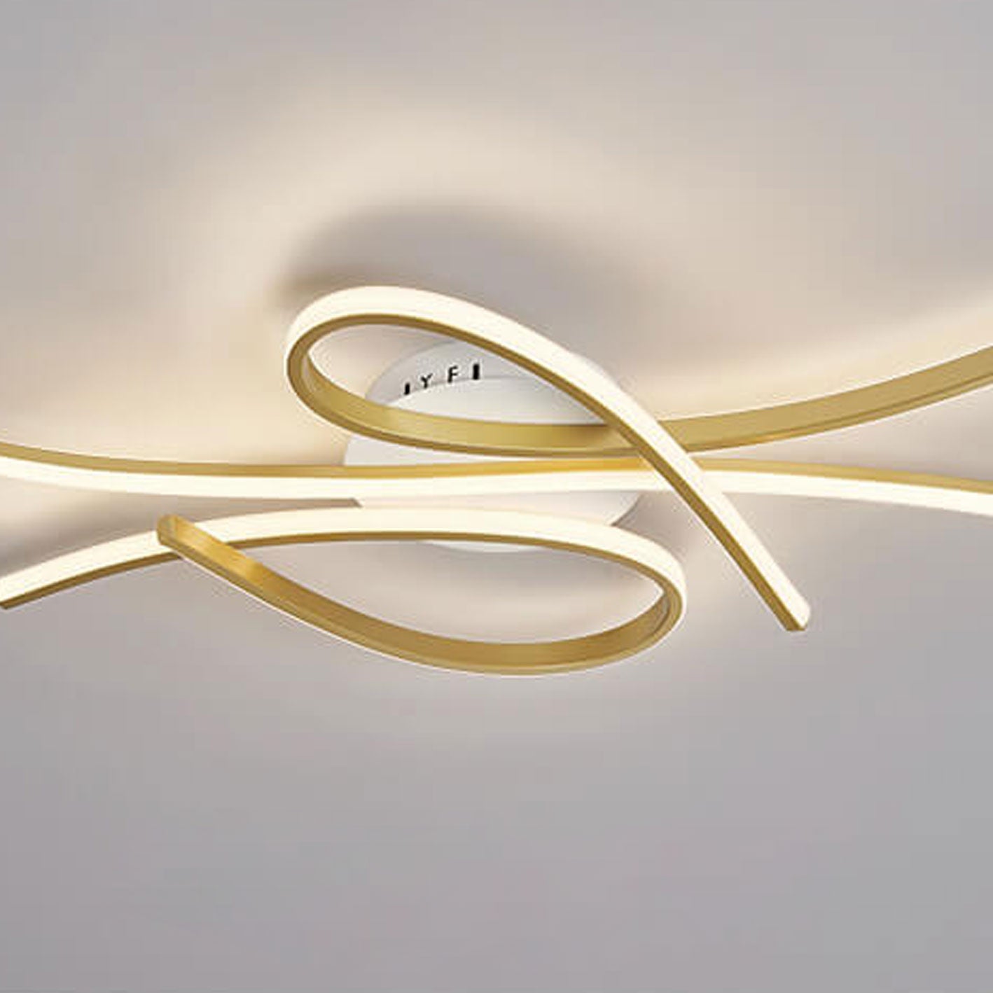 Modern Creative Bending Curves Line Design LED Flush Mount Ceiling Light