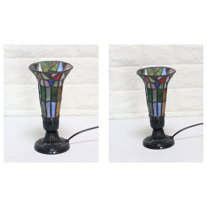 Retro Tiffany Creative Flower Design 1-Light Table Lamp