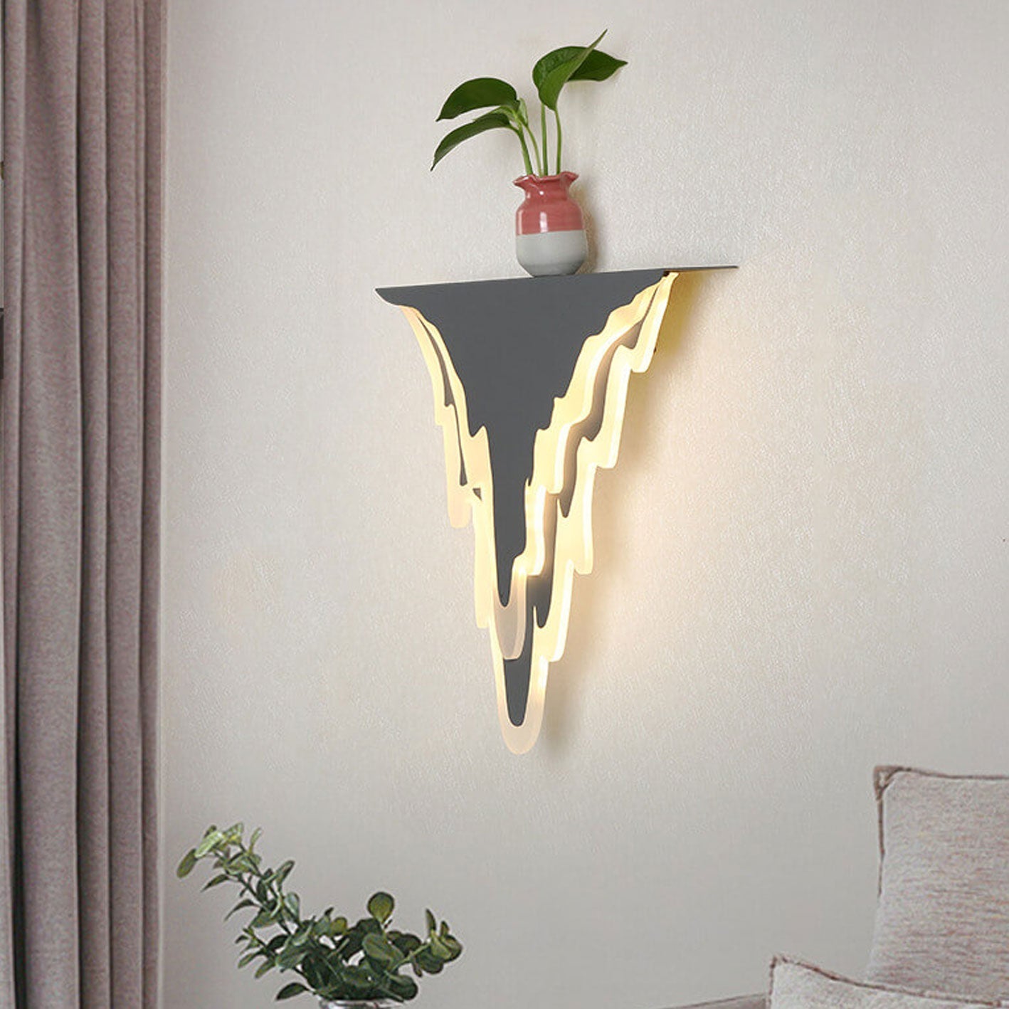 Nordic Iron Art Acrylic Irregular Shape Indoor Wall Sconce Lamp