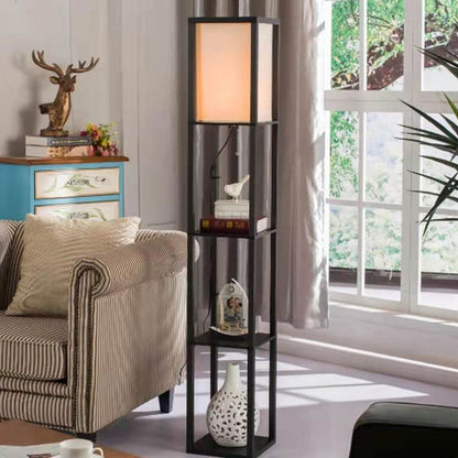 Creative Shelf  Design Fabric Lampshade 1-Light Decorative Standing Floor Lamp