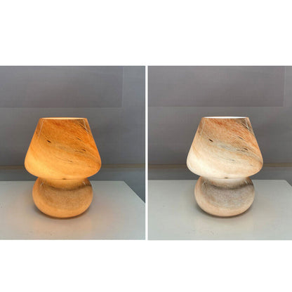 Creative Handmade Glass Planet Design Mushroom 1-Light Table Lamp