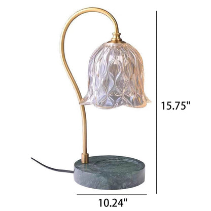 Modern Suzutan Glass Marble Base 1-Light Melting Wax Table Lamp