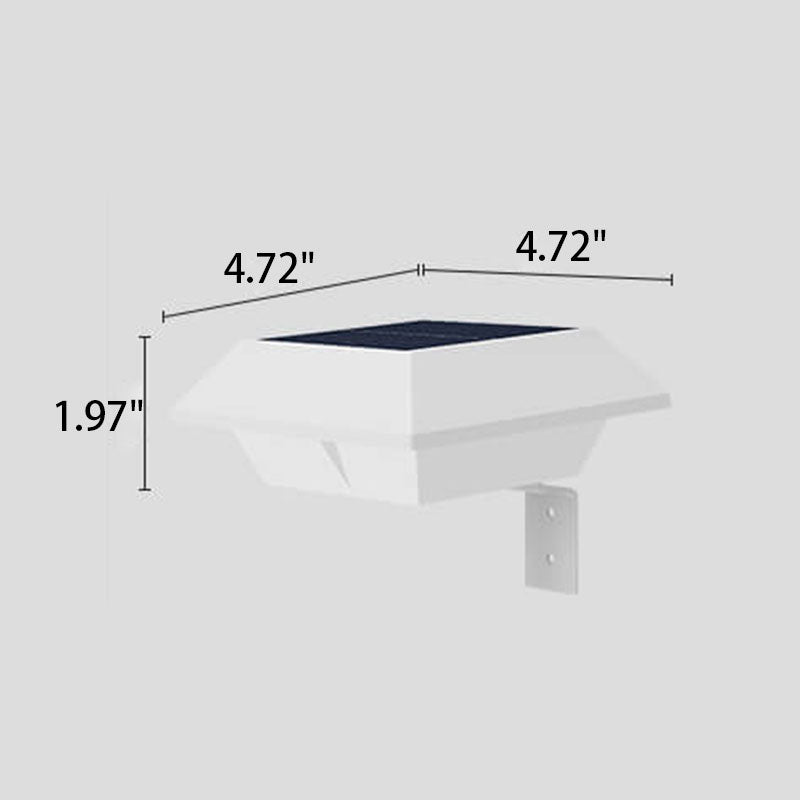 Solar UFO Shape Design Fence Light LED Outdoor Wall Sconce Lamp