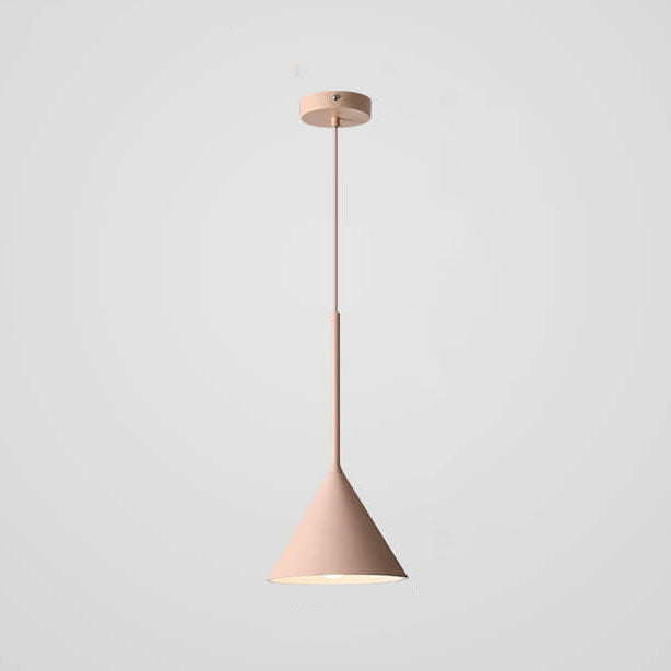 Modern Minimalist Macaron Geometric Metal 1-Light Pendant Light
