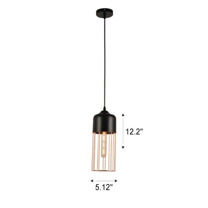 Nordic Creative Iron Geometry Plating Rose Gold 1-Light Pendant Light
