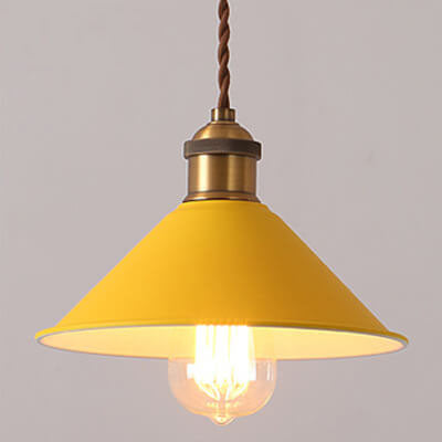 Nordic Macaron Bell Shade Metal 1-Light Pendant Light