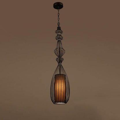 Industrial Retro Metal Birdcage 1-Light Lantern Pendant Light