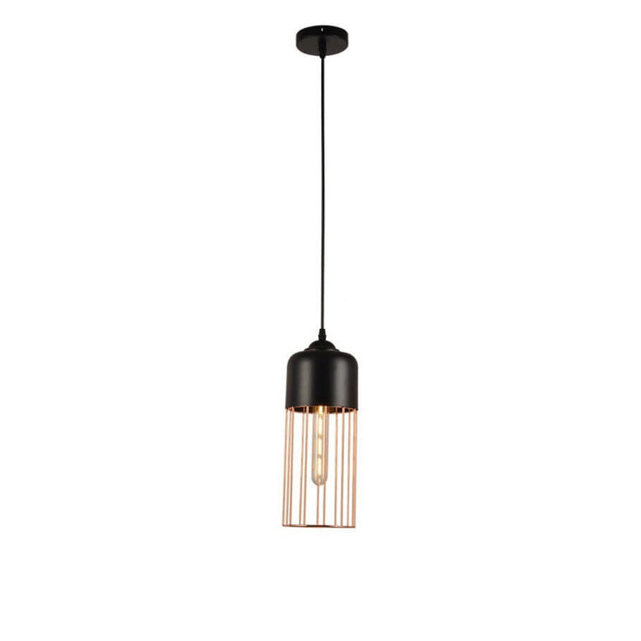 Nordic Creative Iron Geometry Plating Rose Gold 1-Light Pendant Light