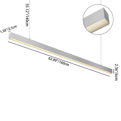 Eye-Care LED Linear Pendant Light For Home Office - Anti-Glare Long Lifespan Professional Illumination High Quality Aluminum