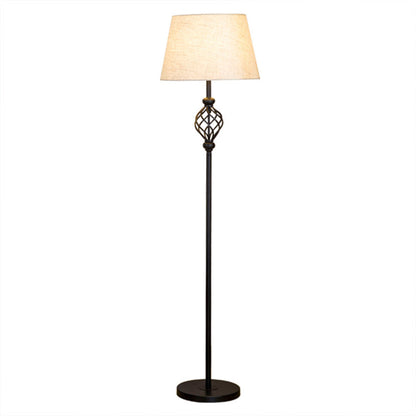 Modern Minimalist Iron Fabric Vertical 1-Light Standing Floor Lamps For Living Room