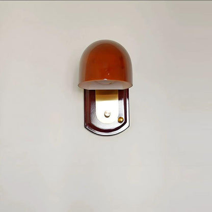 Traditional Vintage Wooden Glass Mushroom Shade 1-Light Wall Sconce Lamp For Bedroom