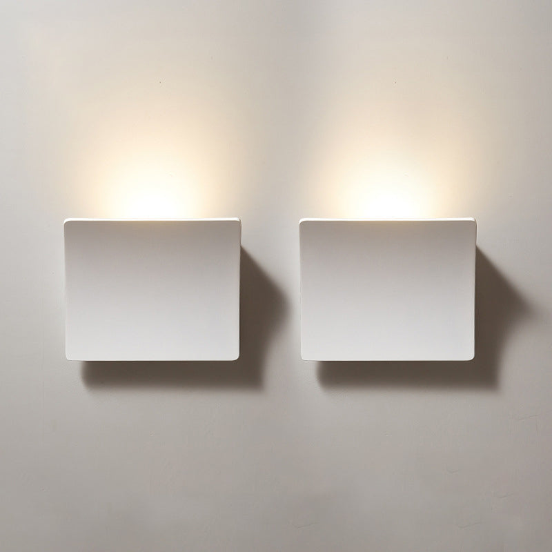 Modern Minimalist Aluminum Acrylic Square LED Wall Sconce Lamp For Bedroom