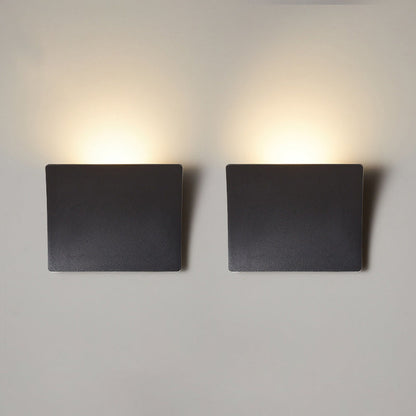 Modern Minimalist Aluminum Acrylic Square LED Wall Sconce Lamp For Bedroom