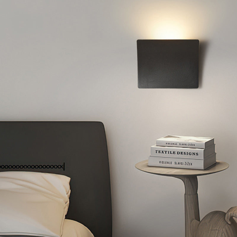 Modern Minimalist Aluminum Acrylic Square LED Wall Sconce Lamp For Bedroom