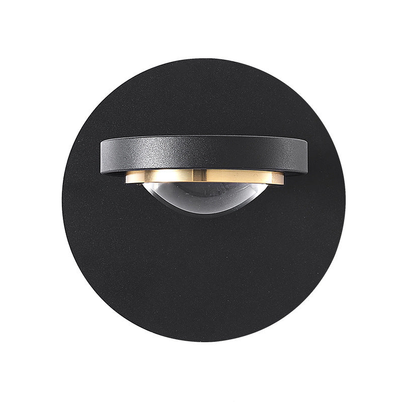 Modern Simplicity Rotatable Spherical Square Iron Aluminum Acrylic LED Wall Sconce Lamp For Bedroom