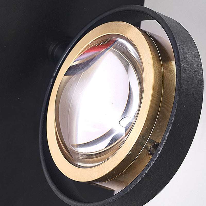 Modern Simplicity Rotatable Spherical Square Iron Aluminum Acrylic LED Wall Sconce Lamp For Bedroom