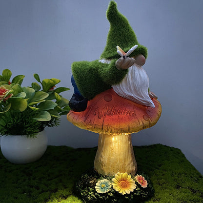 Modern Art Deco Waterproof Solar Gnome Resin LED Outdoor Light Landscape Lighting For Garden