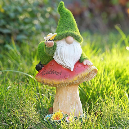 Modern Art Deco Waterproof Solar Gnome Resin LED Outdoor Light Landscape Lighting For Garden