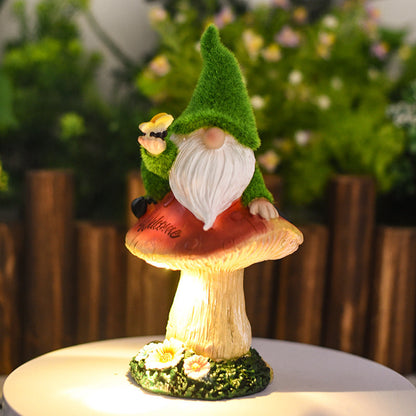 Modern Art Deco Waterproof Solar Gnome Resin LED Outdoor Light Landscape Lighting For Garden
