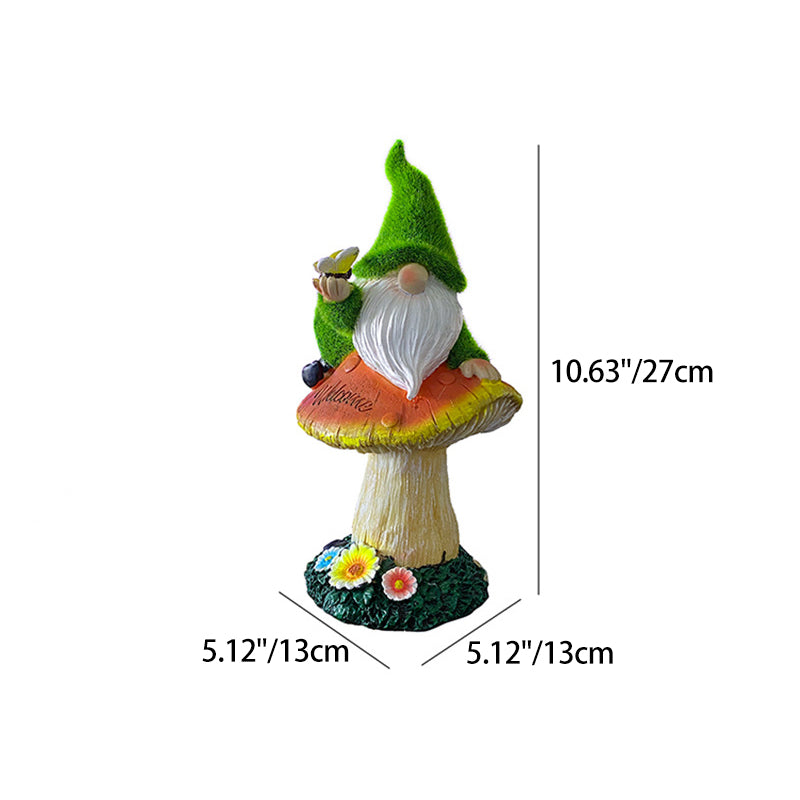 Modern Art Deco Waterproof Solar Gnome Resin LED Outdoor Light Landscape Lighting For Garden