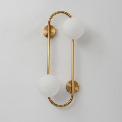 Modern Minimalist Geometric Lines Iron Glass 2/4-Light Wall Sconce Lamp For Bedroom