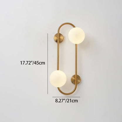 Modern Minimalist Geometric Lines Iron Glass 2/4-Light Wall Sconce Lamp For Bedroom