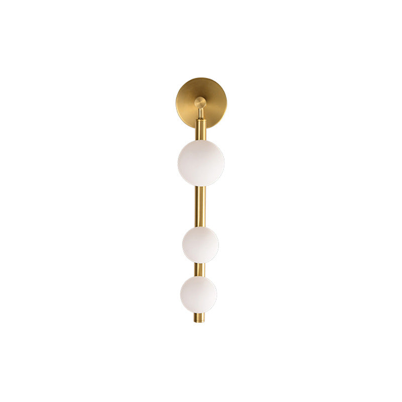 Modern Simplicity Linear Metal Iron Glass 3-Light Wall Sconce Lamp For Bedroom