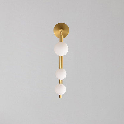 Modern Simplicity Linear Metal Iron Glass 3-Light Wall Sconce Lamp For Bedroom