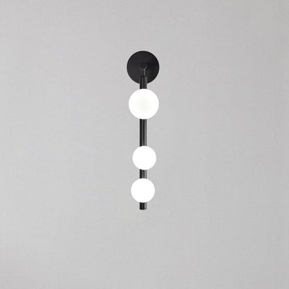 Modern Simplicity Linear Metal Iron Glass 3-Light Wall Sconce Lamp For Bedroom