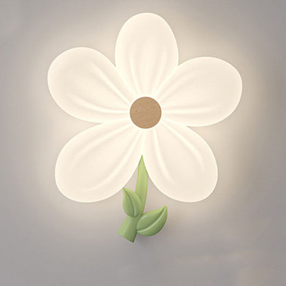 Contemporary Creative Kids Flower Shaped Iron Plastic LED Flush Mount Ceiling Light For Bedroom