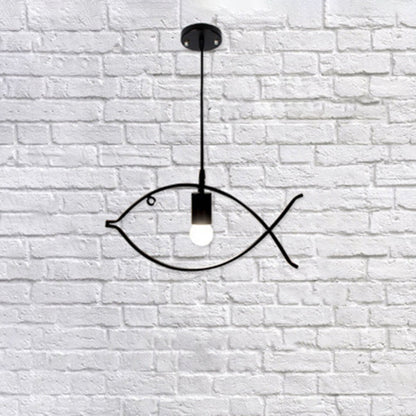 Contemporary Industrial Fish Line Iron 1/3-Light Pendant Light For Dining Room
