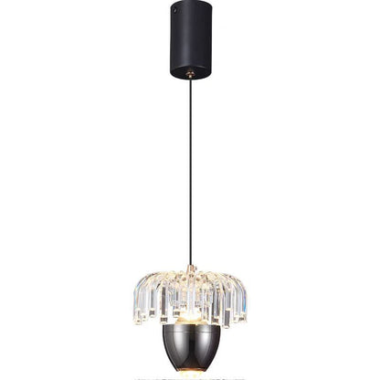 Traditional French Liftable Pinecone Shape Aluminum Acrylic LED Pendant Light For Bedroom