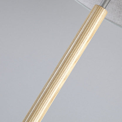 Modern Minimalist Cylindrical Ash Iron Fabric 1-Light Standing Floor Lamp For Bedroom