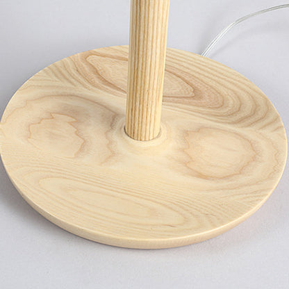 Modern Minimalist Cylindrical Ash Iron Fabric 1-Light Standing Floor Lamp For Bedroom