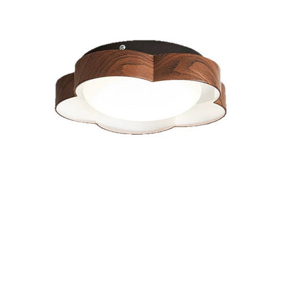 Modern Minimalist Flower Shaped Iron Acrylic LED Flush Mount Ceiling Light For Bedroom