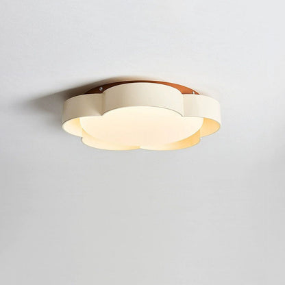 Modern Minimalist Flower Shaped Iron Acrylic LED Flush Mount Ceiling Light For Bedroom