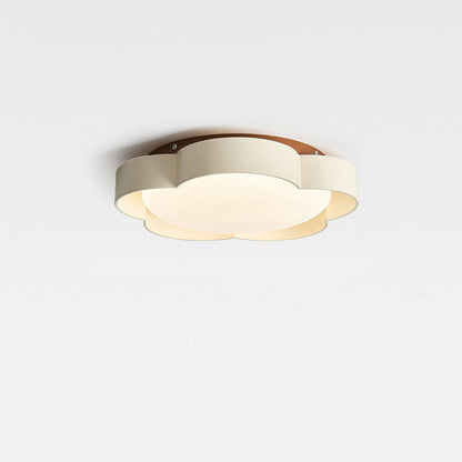 Modern Minimalist Flower Shaped Iron Acrylic LED Flush Mount Ceiling Light For Bedroom