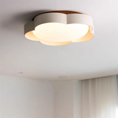 Modern Minimalist Flower Shaped Iron Acrylic LED Flush Mount Ceiling Light For Bedroom