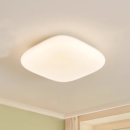 Modern Minimalist Square Iron PE LED Flush Mount Ceiling Light For Bedroom
