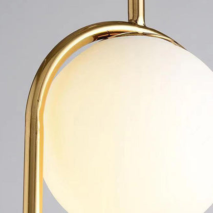 Modern Simplicity Teardrop Oval Iron Glass 1/2-Light Pendant Light For Bedroom