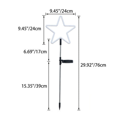 Modern Art Deco Solar Waterproof Cactus Pineapple Pentagram PVC Stainless Steel ABS LED Outdoor Lights Landscape Lighting For Garden