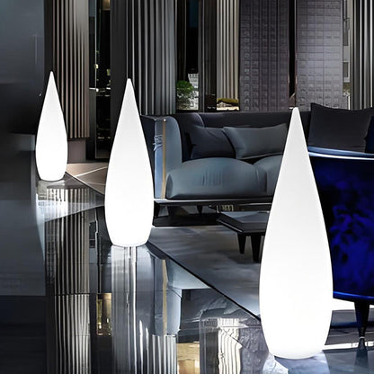Modern Art Deco Solar Waterproof Teardrop PE LED Outdoor Lights Landscape Lights For Garden