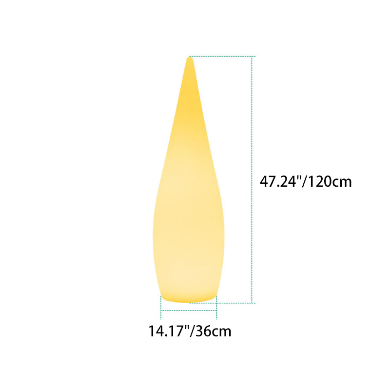 Modern Art Deco Solar Waterproof Teardrop PE LED Outdoor Lights Landscape Lights For Garden