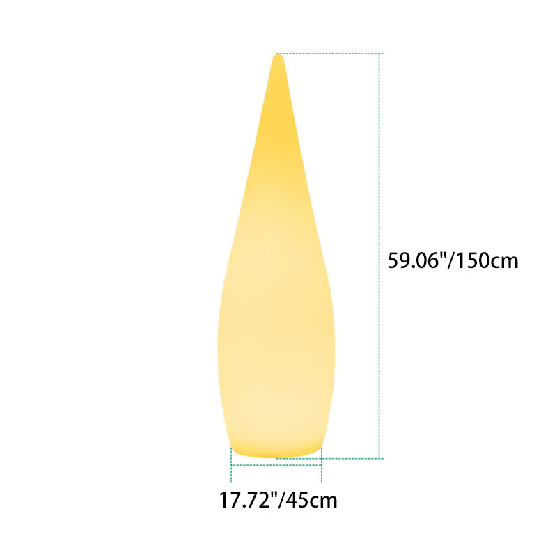Modern Art Deco Solar Waterproof Teardrop PE LED Outdoor Lights Landscape Lights For Garden
