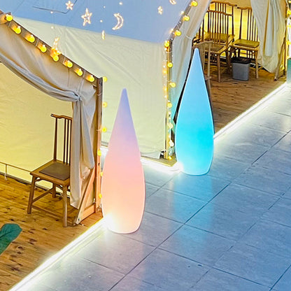 Modern Art Deco Solar Waterproof Teardrop PE LED Outdoor Lights Landscape Lights For Garden
