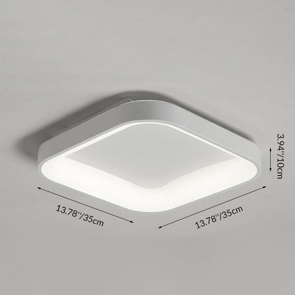 Contemporary Nordic Square Hardware Acrylic LED Flush Mount Ceiling Light For Bedroom