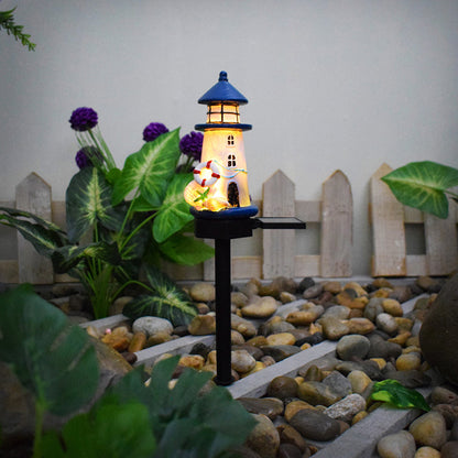 Contemporary Creative Waterproof Solar Light Tower Resin ABS LED Outdoor Light Landscape Lighting For Garden