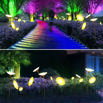 Contemporary Creative Waterproof Solar Mushroom-shaped Stainless Steel Acrylic LED Outdoor Light Landscape Lighting For Garden