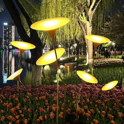 Contemporary Creative Waterproof Solar Mushroom-shaped Stainless Steel Acrylic LED Outdoor Light Landscape Lighting For Garden